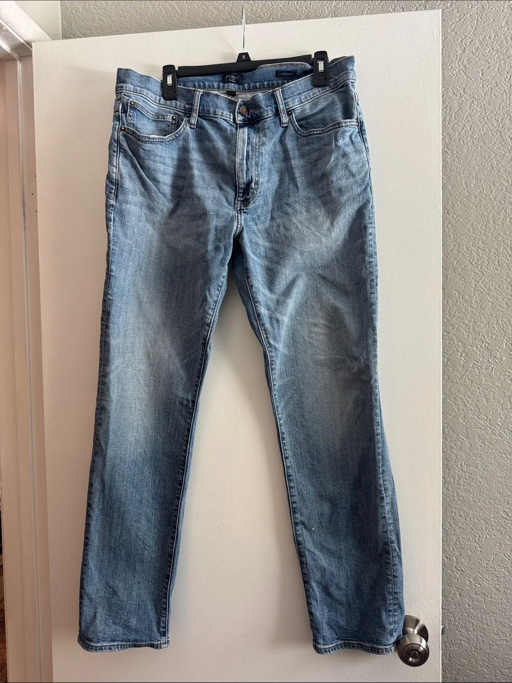 J. Crew Men's Light Wash Slim-Straight Jeans